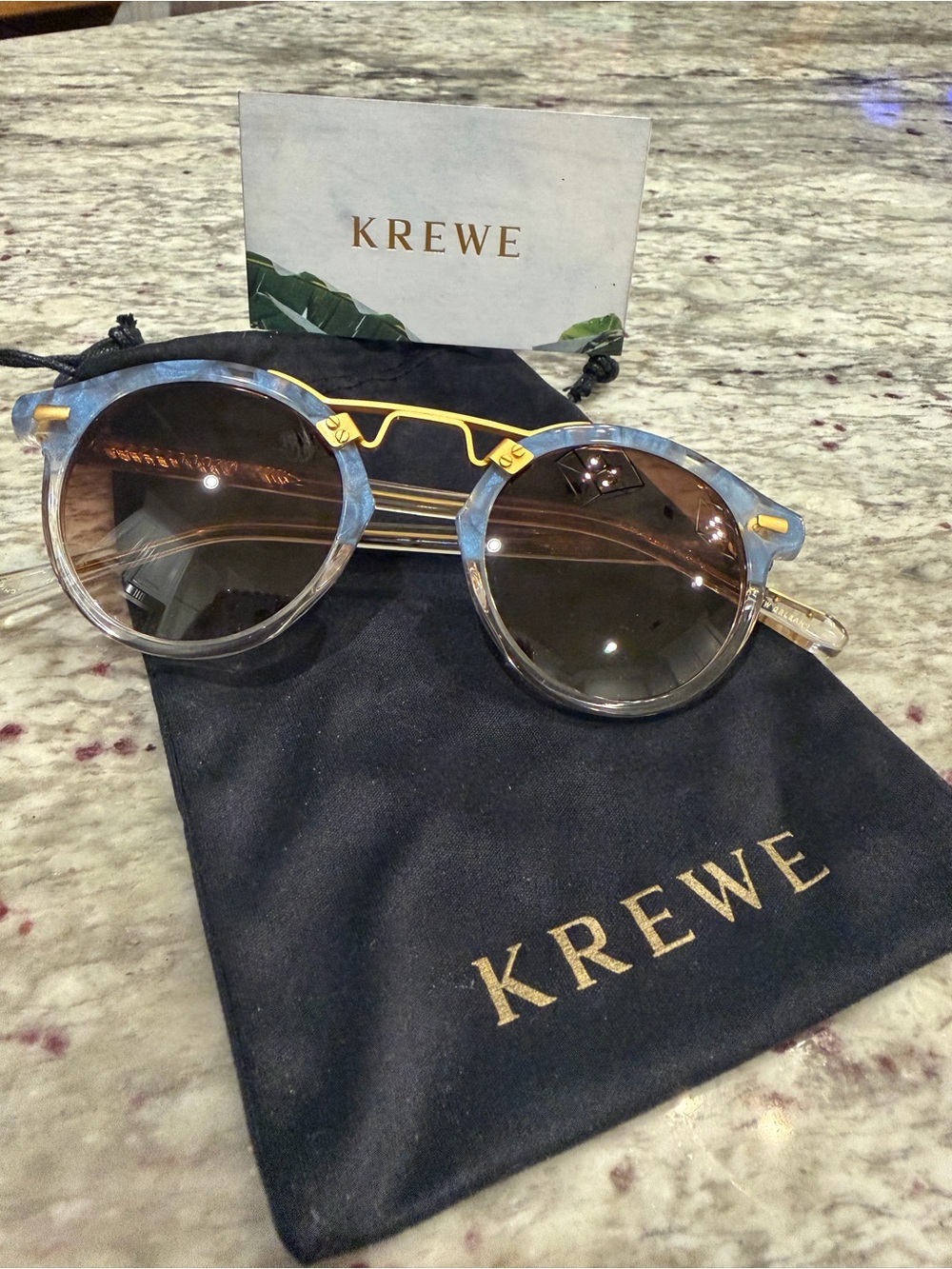 KREWE Sunglasses St. Louis Classics Opaline To Crystal
24K
